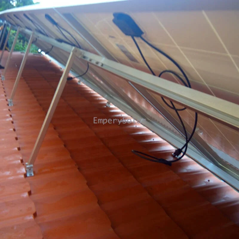 Trapezoidal Roof Ballast System Solar Mount Flat Panel 10kw Commercial AL 6005-T5 &SUS304 & Q235B Ground Screw/ Concrete Normal - Detail 1