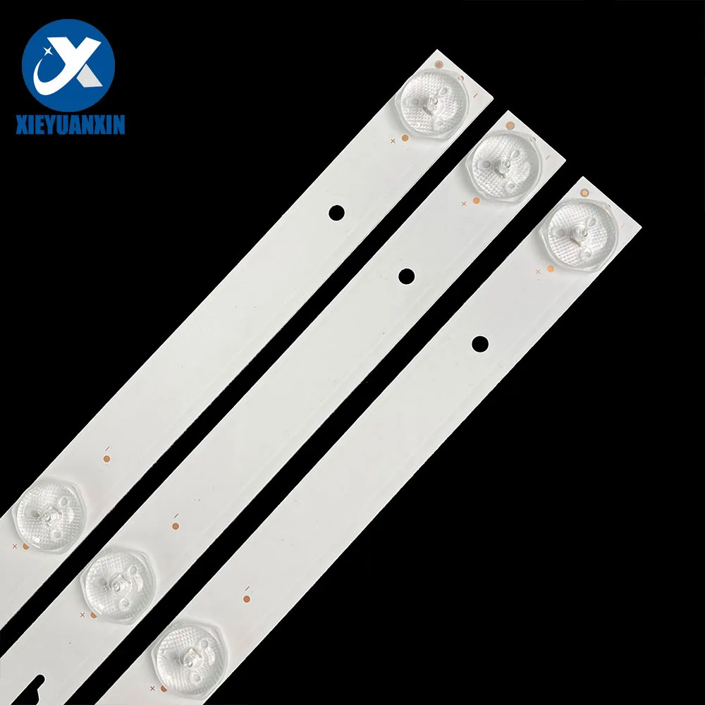 TV LED Backlight Strip Bar para TCL, 43 ", 43A9000, 43D2700, LE4RA2R1-D-K, LB430T-HR1CK, 4C-LB430T-HR1CK, 3V, 3Pcs Set