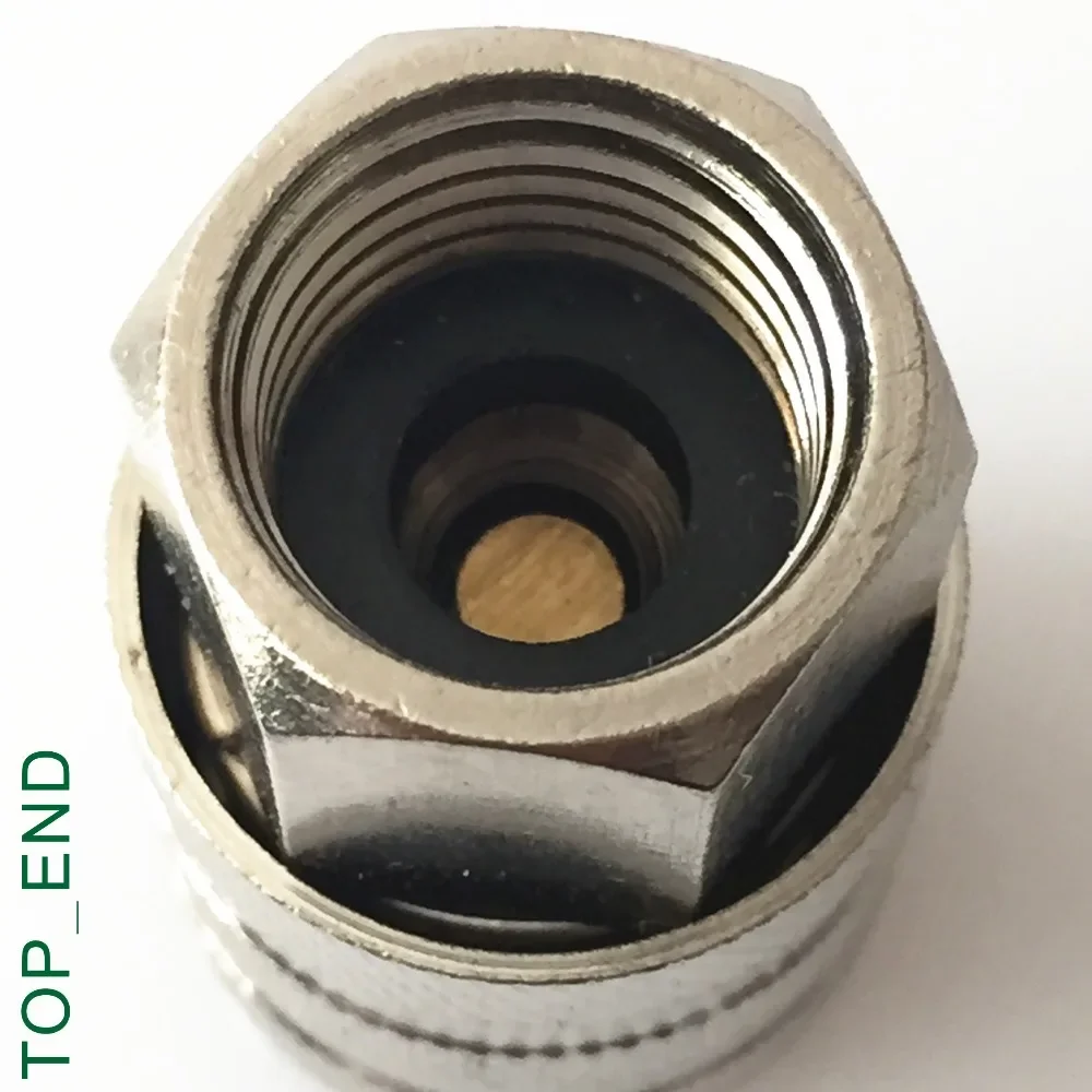 Open End (Flow Through),Nickle Plated Brass,Air Chuck,1/4\