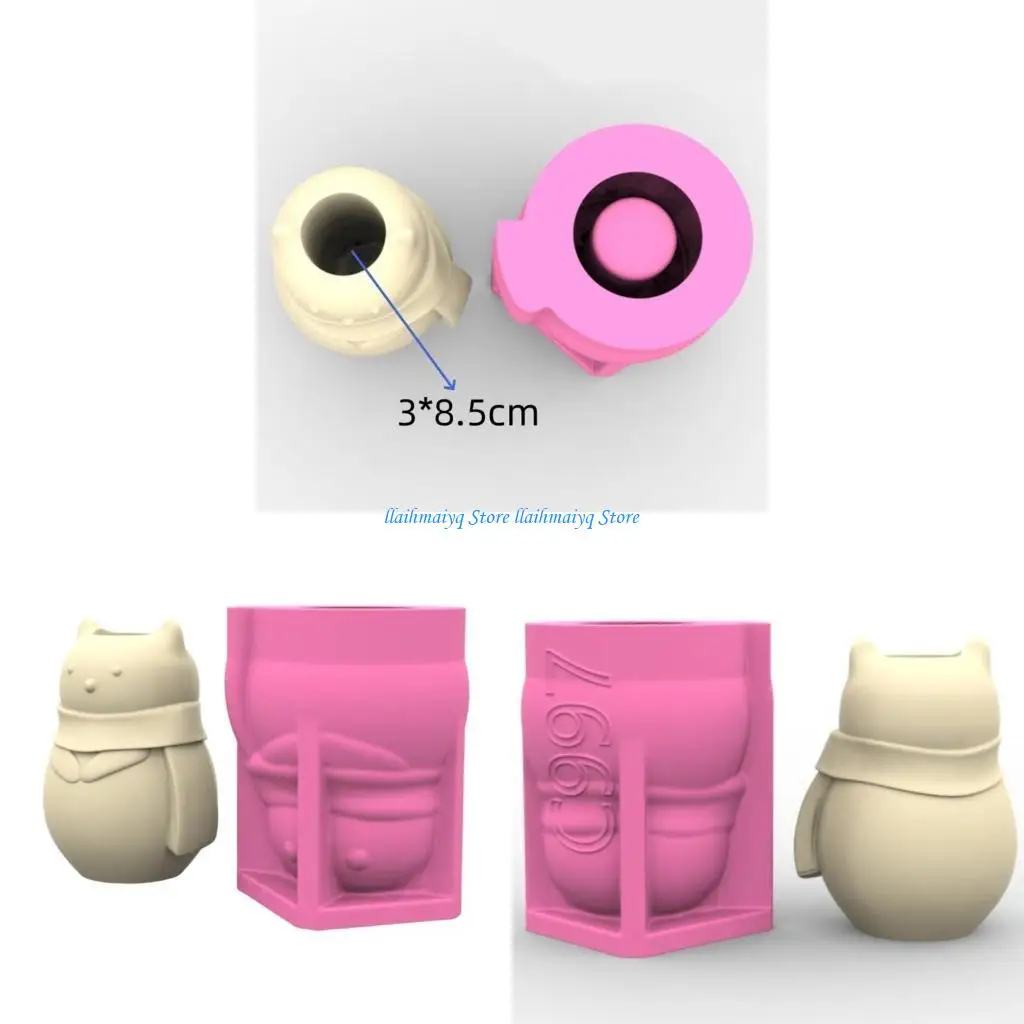 

573b медведя в форме шарфа Силиконовая плесень Силиконовая ваза