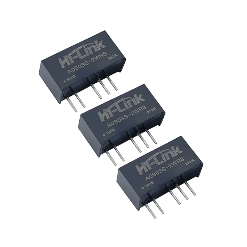 2pcs/lot Hi-Link DC DC A0303S-2WR3 2W ±3.3V ±303mA Power Supply Module Household Dual Output ic DCDC Intelligent Converter Mini