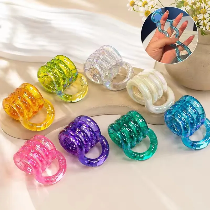 Verdrehsicheres Fidget-Squishy-Ornament, Anti-Stress, verformbares Seil, rotierendes Fingerspitzen-Hand-Relax-Squishy, Weihnachtsgeschenke