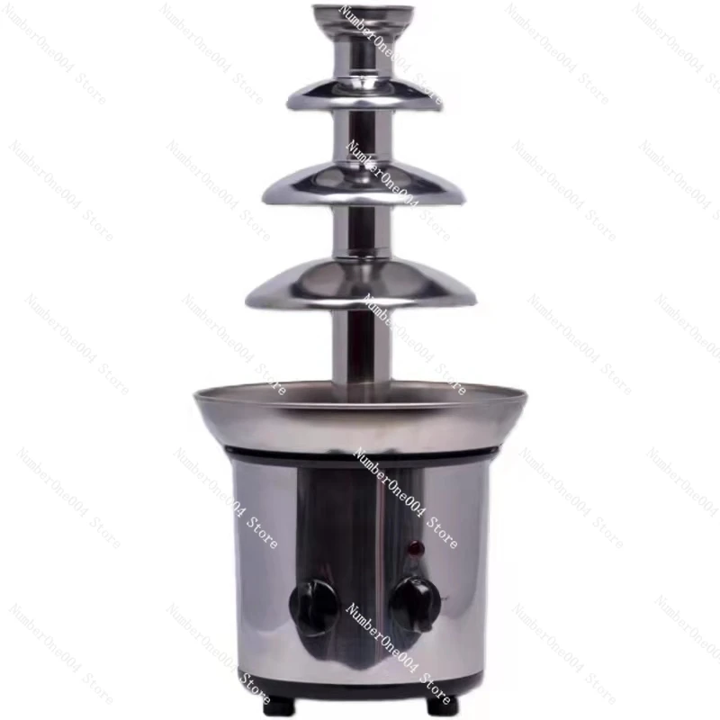 

Four-layer Chocolate Fountain Machine Baking Hotel 110V Small DIY Chocolate Waterfall Melt Shower Spray Machine