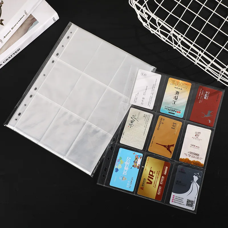 Remplacement de la page intérieure de poche de l\'album de cartes, collection d\'album, classeur de cartes, page de stockage transparente, ensemble de