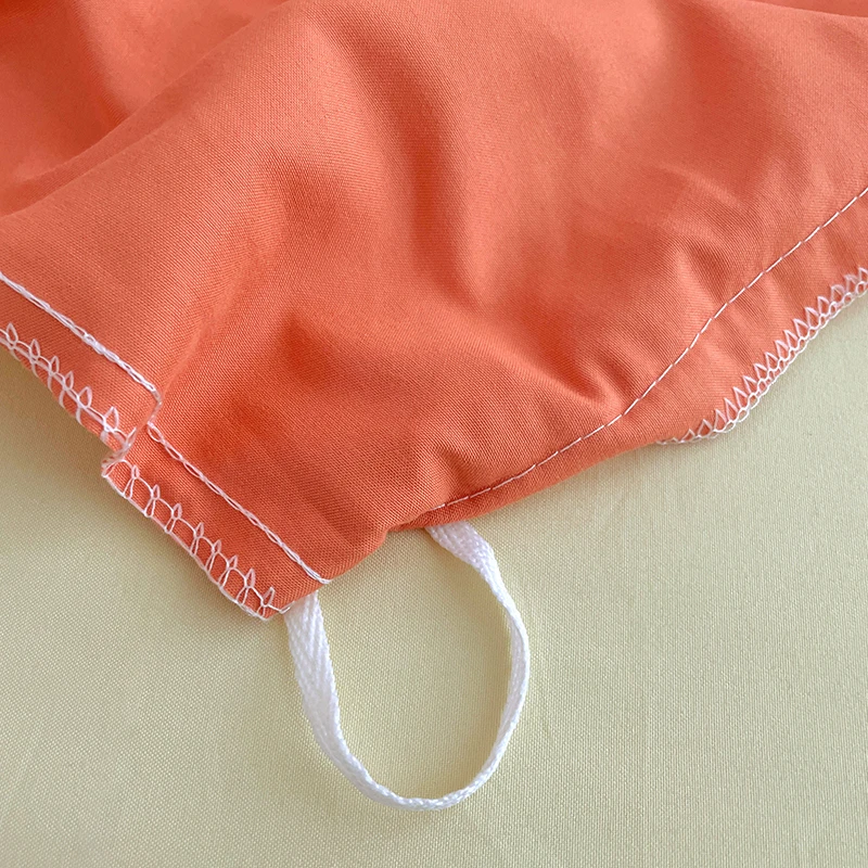 2025 حار جديد مجموعة لحاف الطازجة بلون مزدوج غسل القطن أربع قطع مجموعة الجلد ودية تنفس الربيع/الصيف الفراش #6