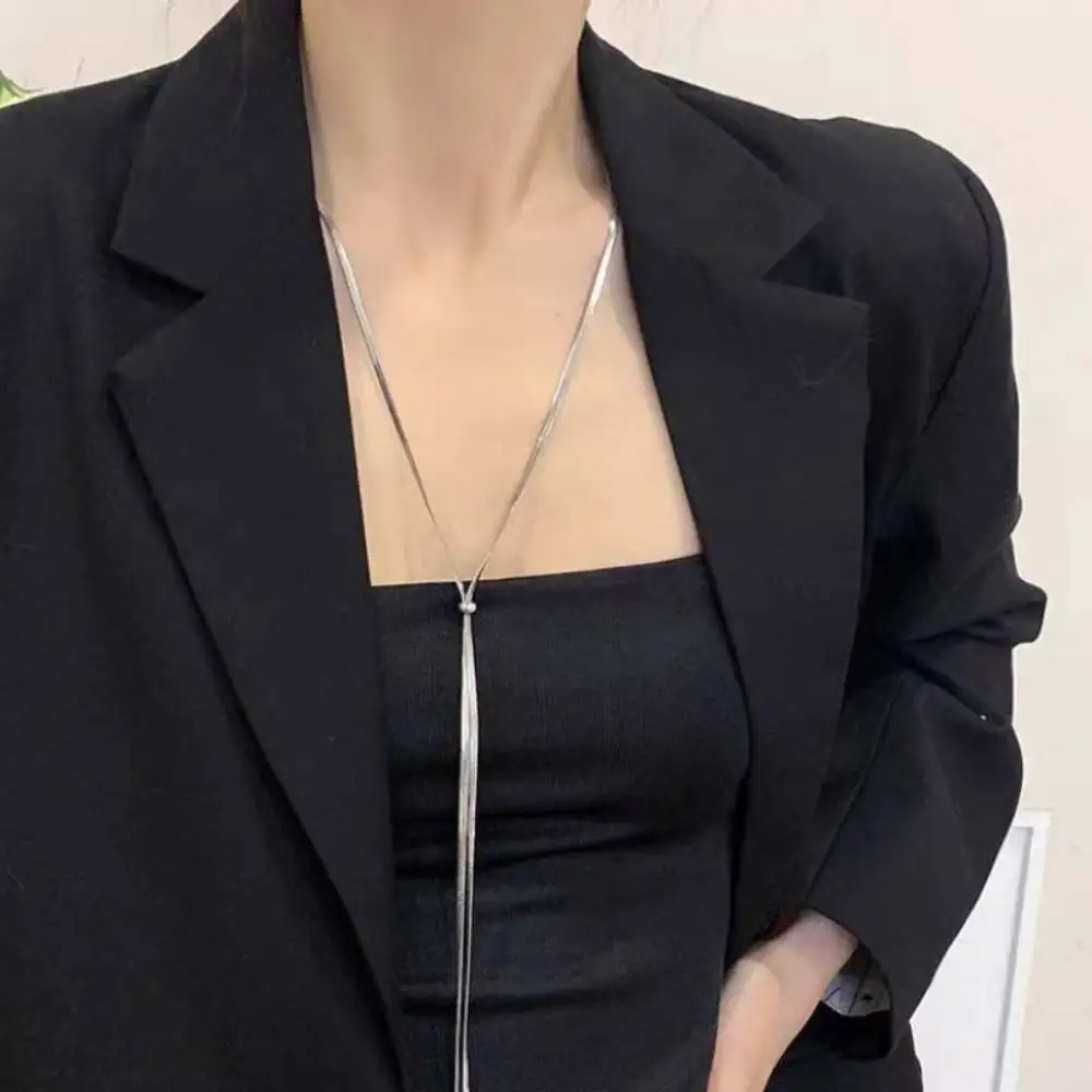 

Luxury Geometry Design Sweater Chain - Women's Fashion Accessory For Autumn Winter Outfits