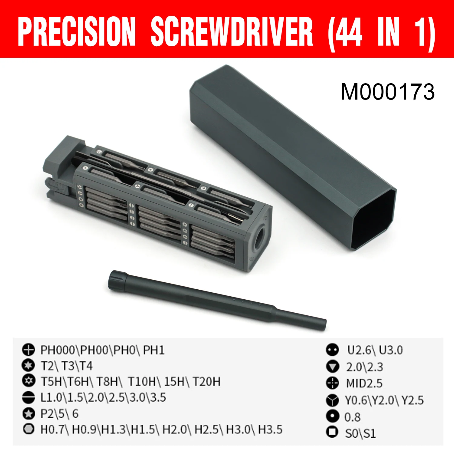 Precision Screwdriver 44 in 1 Set of Repair Tools Magnetic Storage Box Design Suitable for Electronic Products Glasses Tool Kit