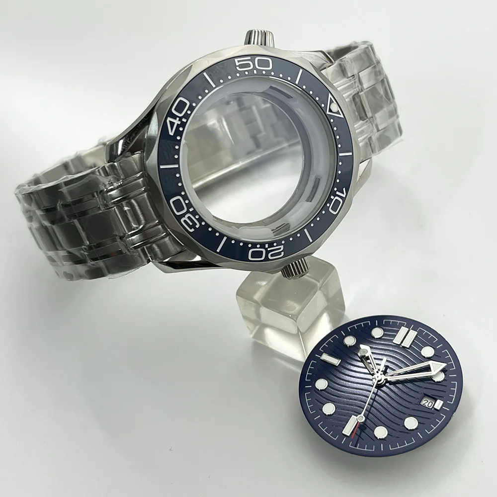Water-Resistant 41.8mm Stainless Steel Case for 8215 Mechanical Movement ST1612 Adjustable Automatic Watch Compatible