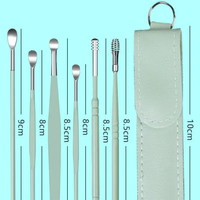 Alat Pembersih Telinga dari Baja Anti Karat, Sendok Pembersih Telinga, Alat Pengambil Kotoran Telinga, Perlengkapan Perawatan Telinga untuk Bayi dan Dewasa