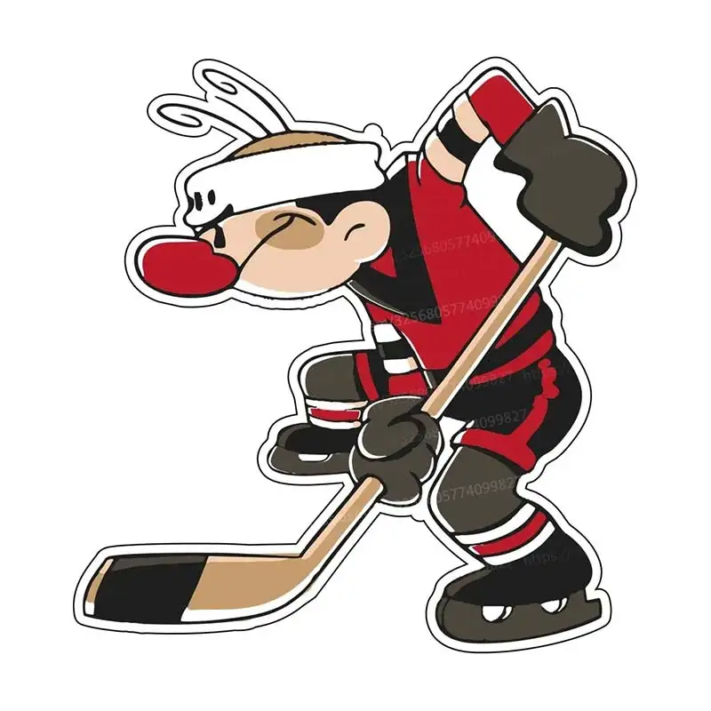 

Funny Hockey Player Car Sticker Waterproof Vinyl Decal Bumper Rear Window Laptop Self-adhesive Decal For Car Accessories SH504