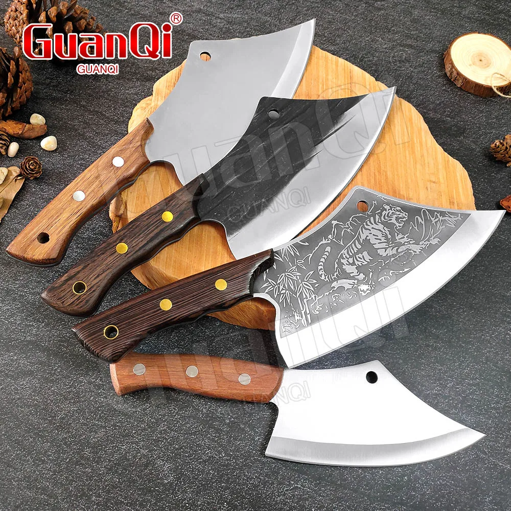 

High Carbon 5Cr15Mov Steel Butcher Knife Kitchen Knife Handmade Forged Chopping Cleaver Razor Sharp Chef Knife Slicing Knife