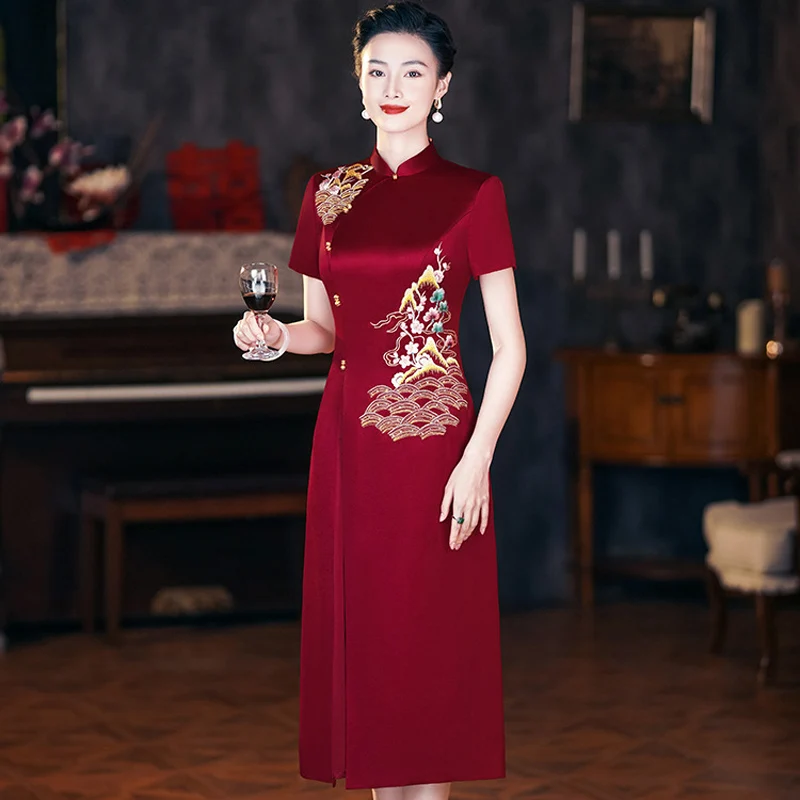 

Yourqipao Mother-in-law Dresses Mother Of The Bride Groom Dress For Chinese Wedding Cheongsam 2023 Plus Size Evening Gowns