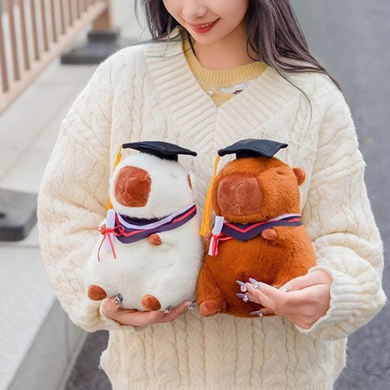 

23 см шляпа доктора капибара плюшевые игрушки выпускник плюшевые куклы милые плюшевые животные милый кулон мягкий мультяшный подарок на выпускной