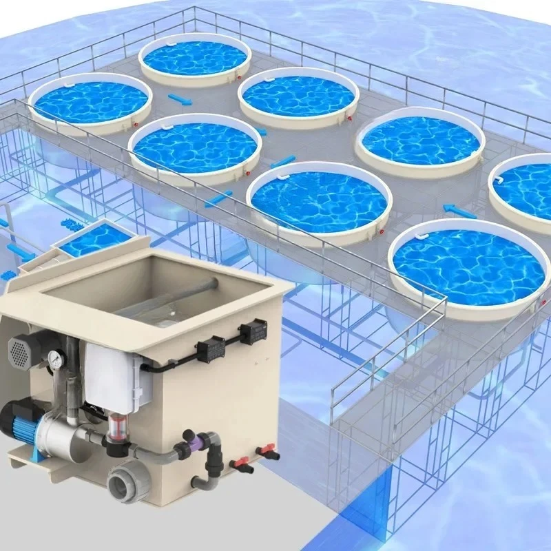 Gold Seller Drum filter 20000L aquaculture filtration system pond filter koi fish farming circulation automatic flushing Rotary