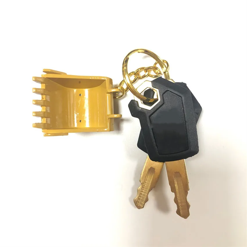 

2PCS 5P8500 Key with Bucket Key Chain for Cat Excavator Heavy Equipment Keychain