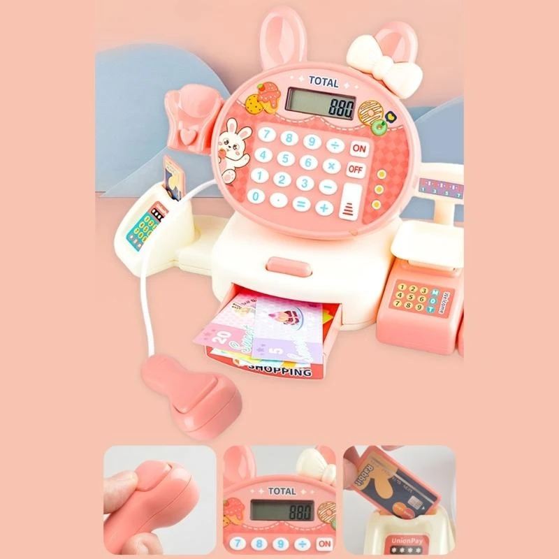 Shopping realistico finta giocate giocattolo giocattolo cassa cassa giocattolo gioco ruolo da banco supermercati Toy