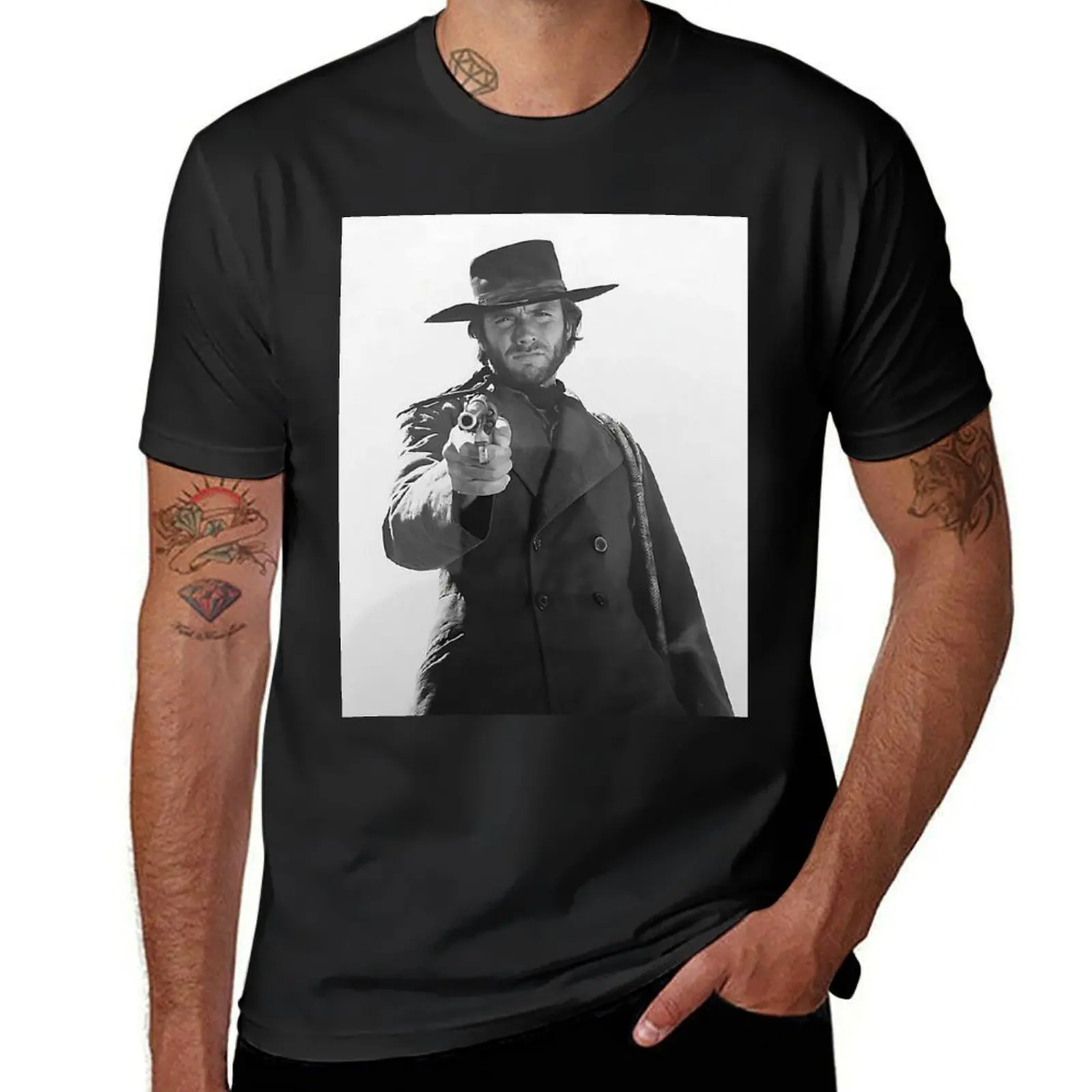 Clint Eastwood Portrait #6 - High Plains Drifter T-Shirt animal prinfor boys shirts graphic tees mens t shirts pack