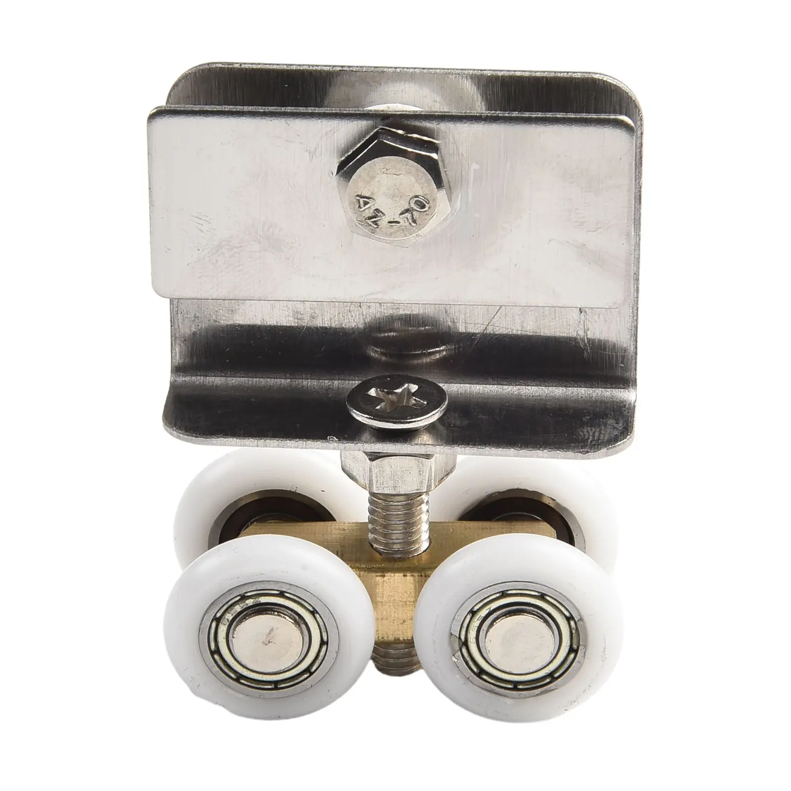 For Bathroom Sliding Door Copper Hanging Pulley Roller with Four Nylon Wheels for Shower Room Glass Door Systems