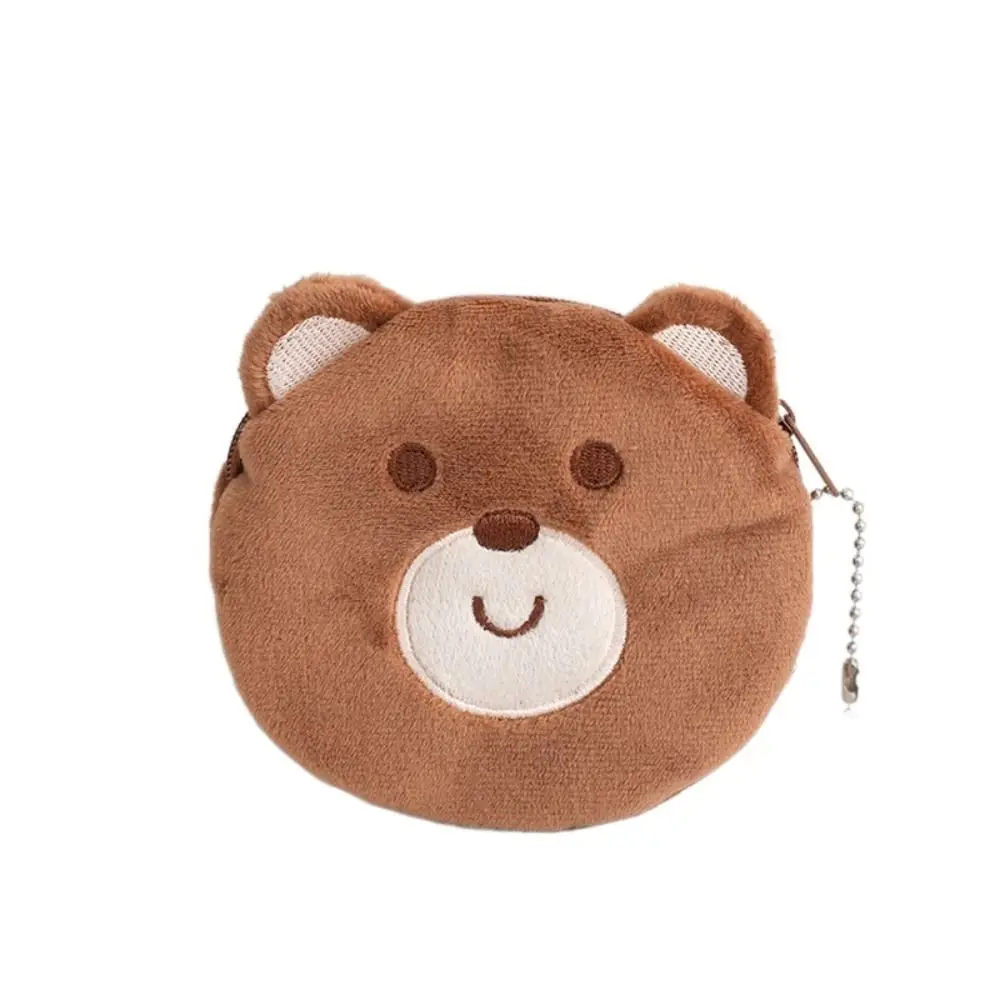 Kawaii dos desenhos animados panda bolsa de moedas de pelúcia frango porco pelúcia zero carteira zero carteira fone de ouvido saco pequena moeda bolsa crianças