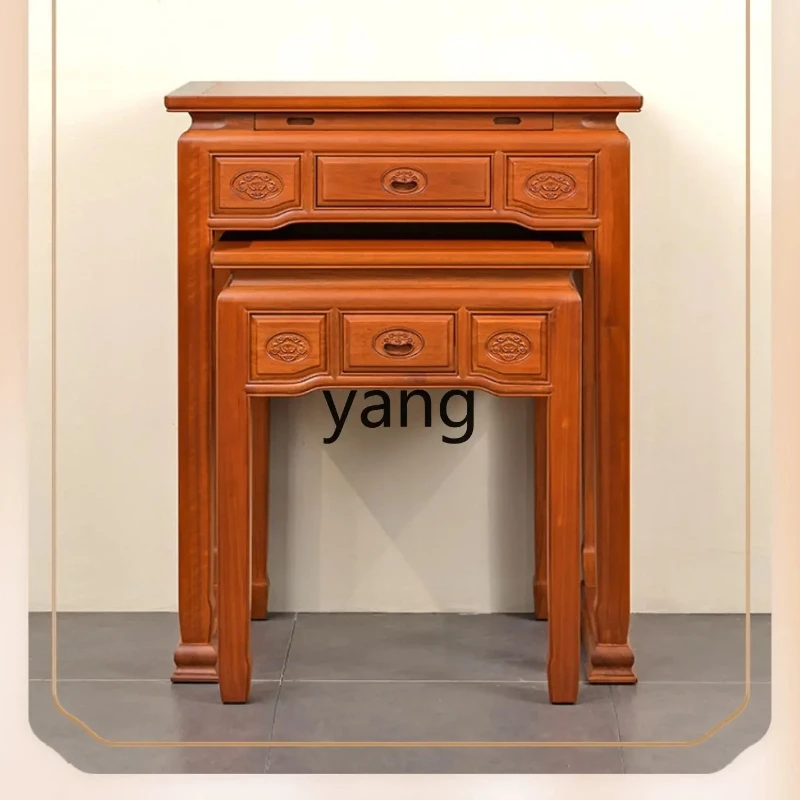CX1  Qibu Lotus Solid Wood Offering Table New Chinese Style Offering Zhongtang Buddhist Cave Buddhist Terrace Household