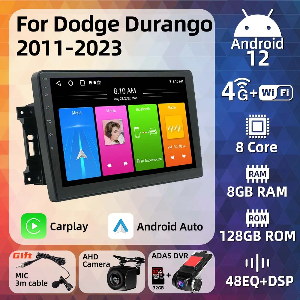 

Multimedia for Dodge Durango 2011 - 2023 2 Din Android Car Radio GPS Navigation Autoradio Player Head Unit Audio Stereo Wifi FM