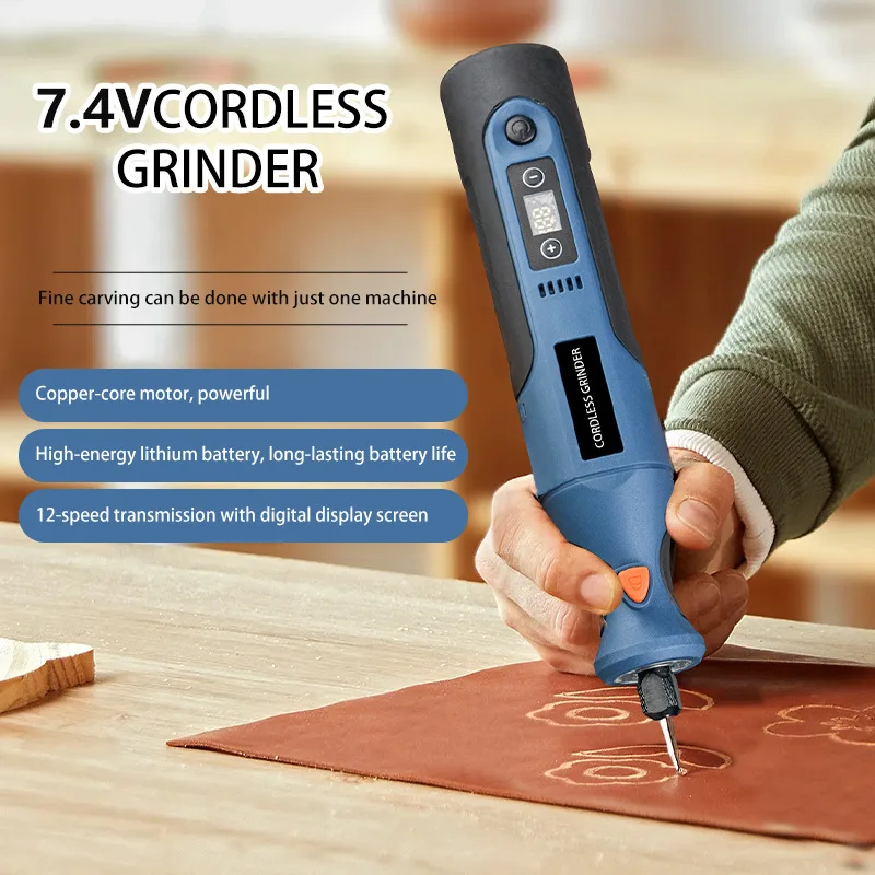 

Industrial grade blue 7.4V high power lithium battery electric mill rechargeable electric mill polishing machine direct grinding