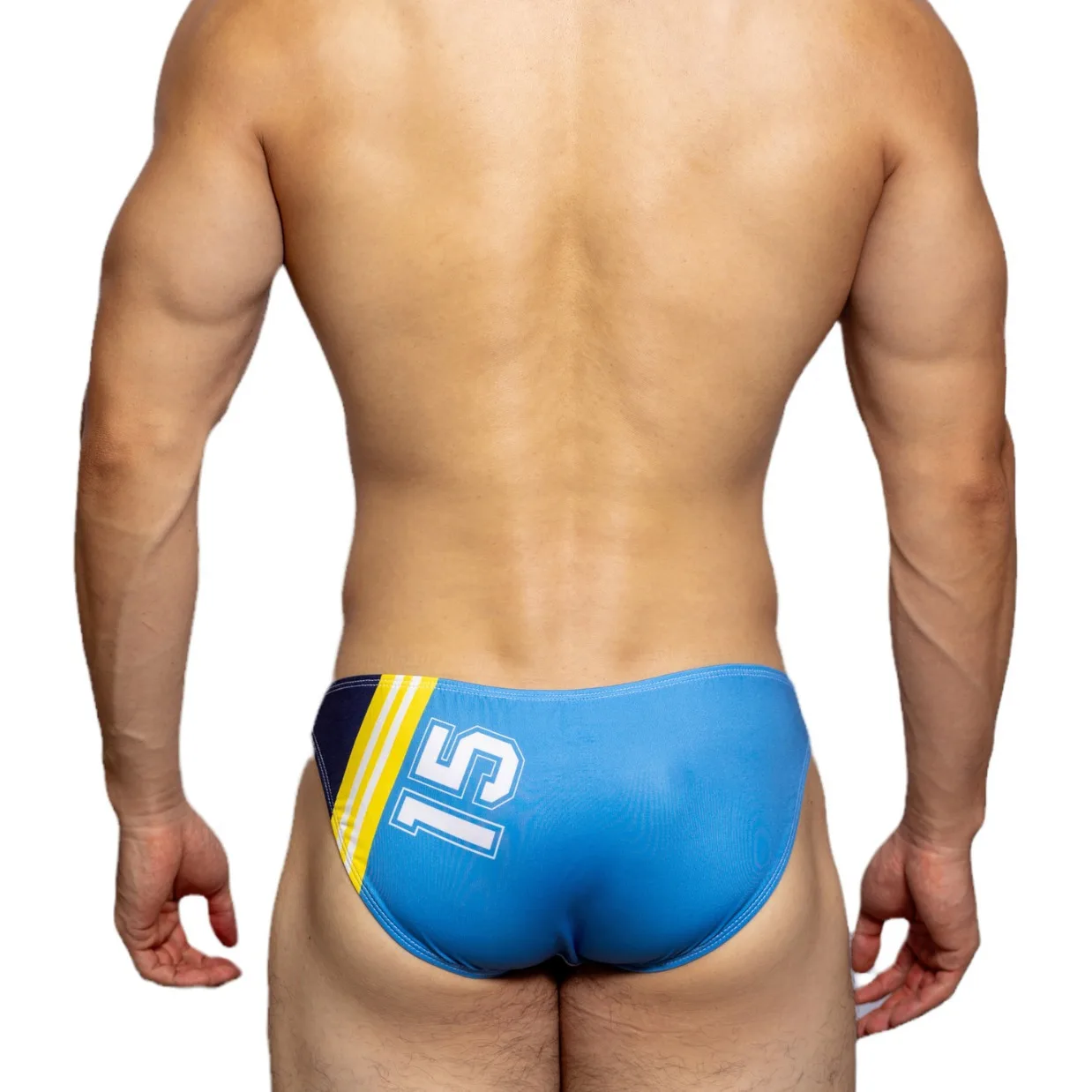 Roupa interior masculina carta impressão sexy cintura baixa cuecas de natação respirável verão leite gelo seda biquíni fino para homem