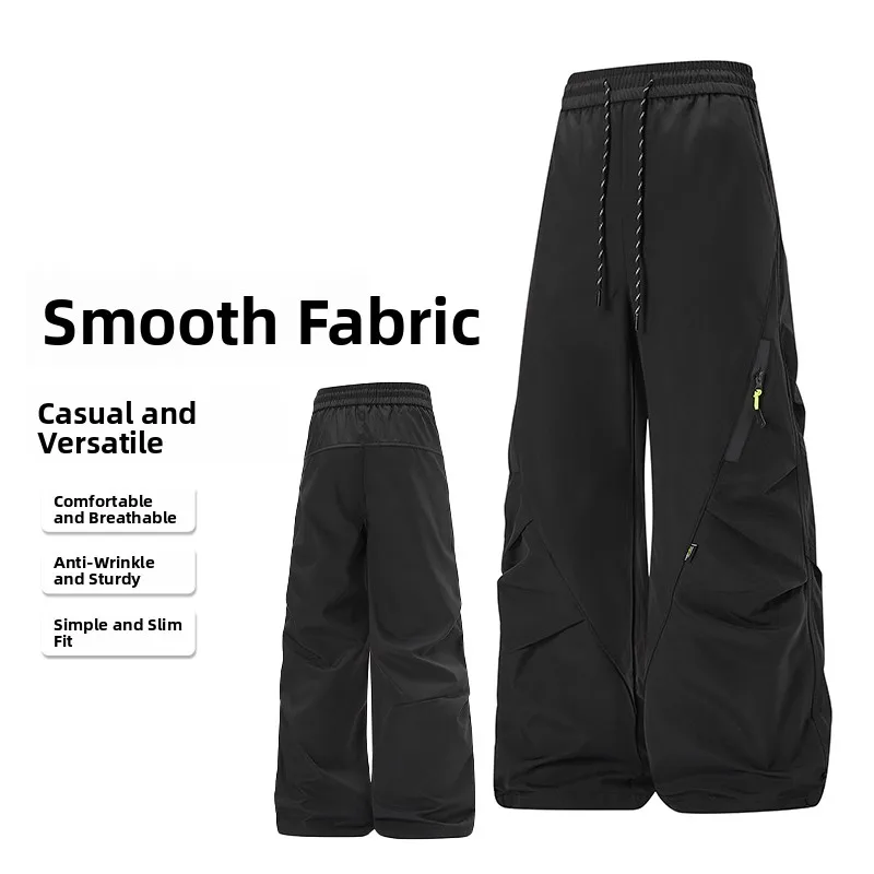 

Outdoor Sports Men's Mountain Climbing Trousers Spring Autumn American Straight Tube Design Paratrooper Loose Retro Casual Lo...