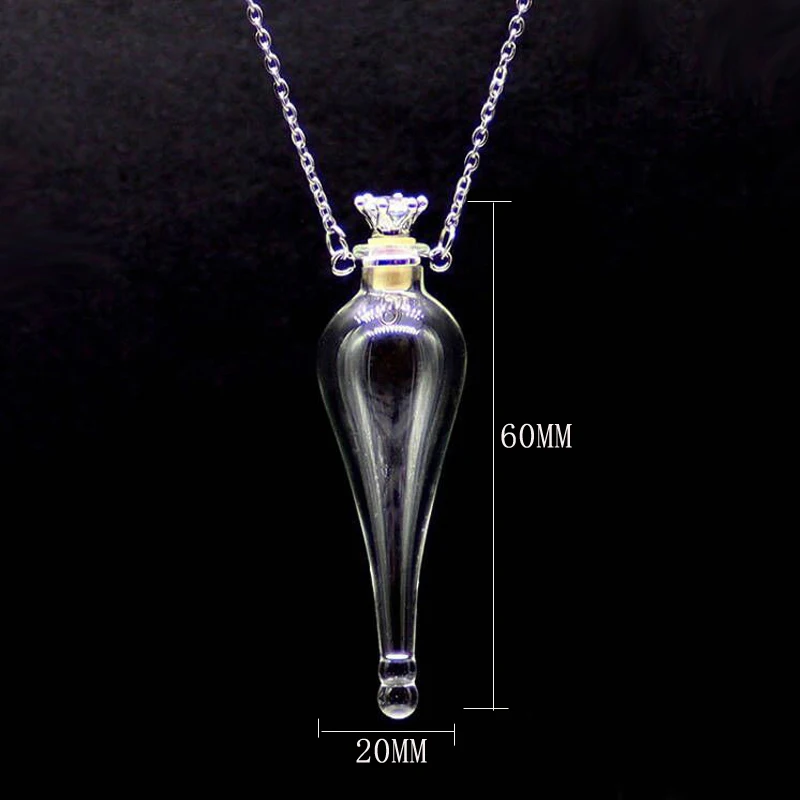 1PC  Felix Felicis Magical Potion Necklace Liquid Luck Bottle Long Water Drop Essential Oil Bottle Necklace