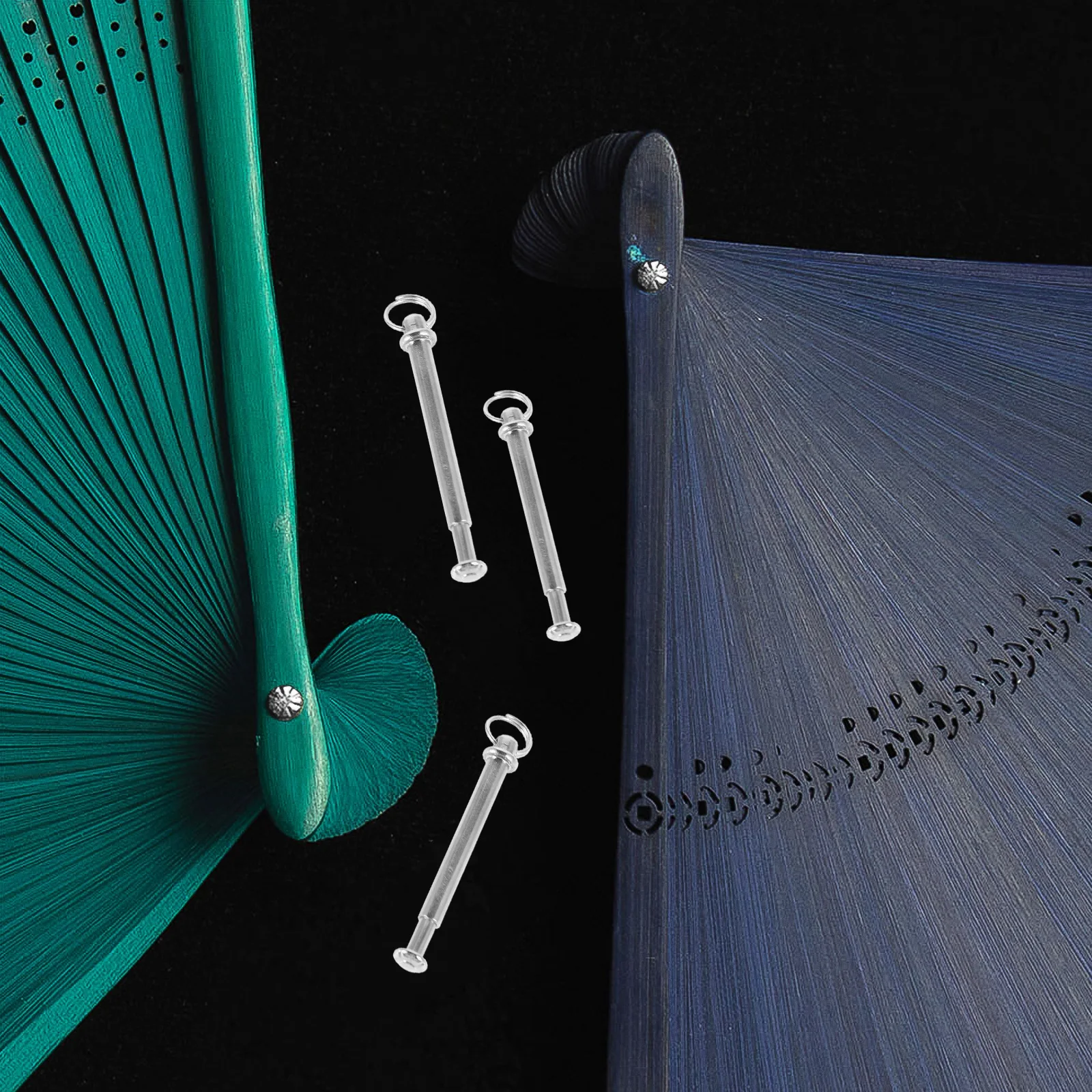 

13Sets Folding Fan Repair Fasteners Kit Handheld Fan Shaft Rivets Stainless Steel Replacement Parts Nuts Repairing Accessory