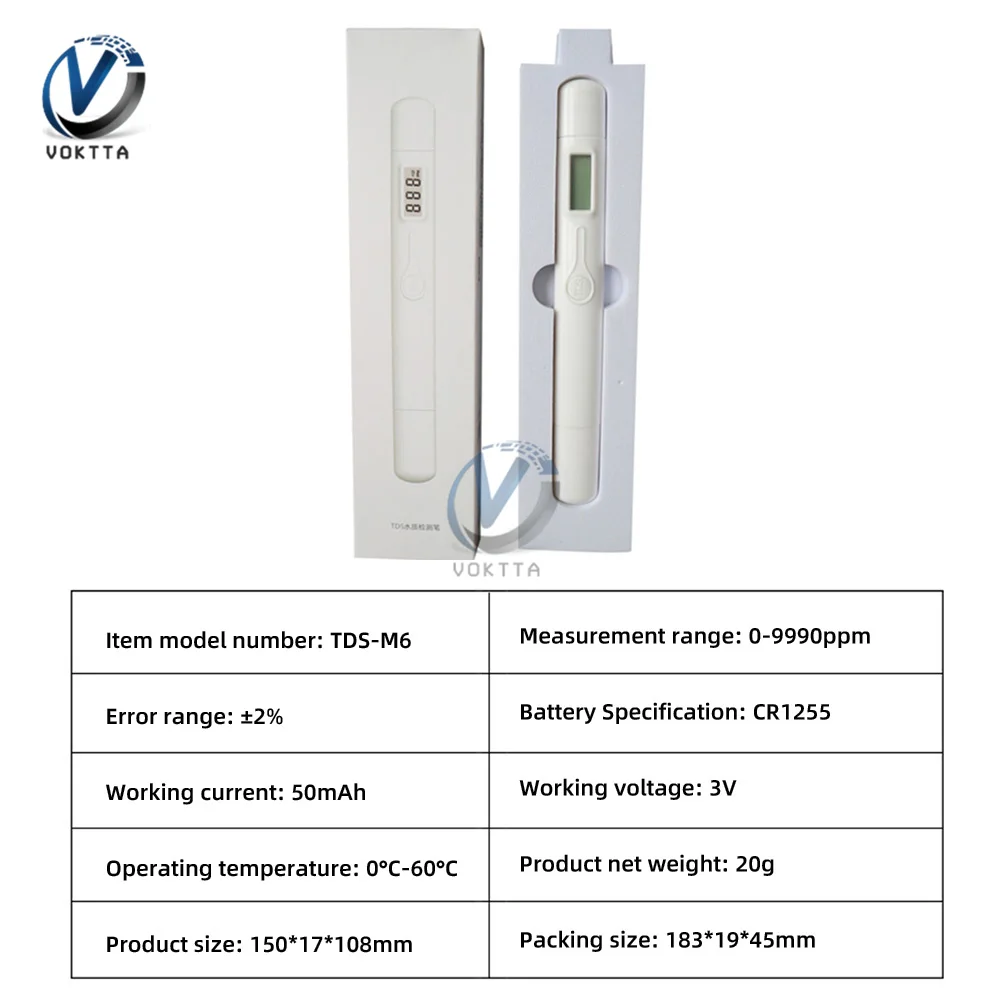 TDS-M6 woda z kranu TDS jakości wody długopis testowy gospodarstwa domowego bezpośredni oczyszczacz wody pitnej mineralny TDS długopis TDS jakości