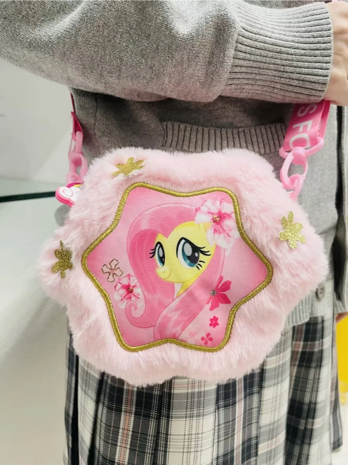 My Little Pony Crossbody Shoulder Bag Plush Purse Cartoon Wallet Twilight Sparkle Pinkie Pie Birthday Gift