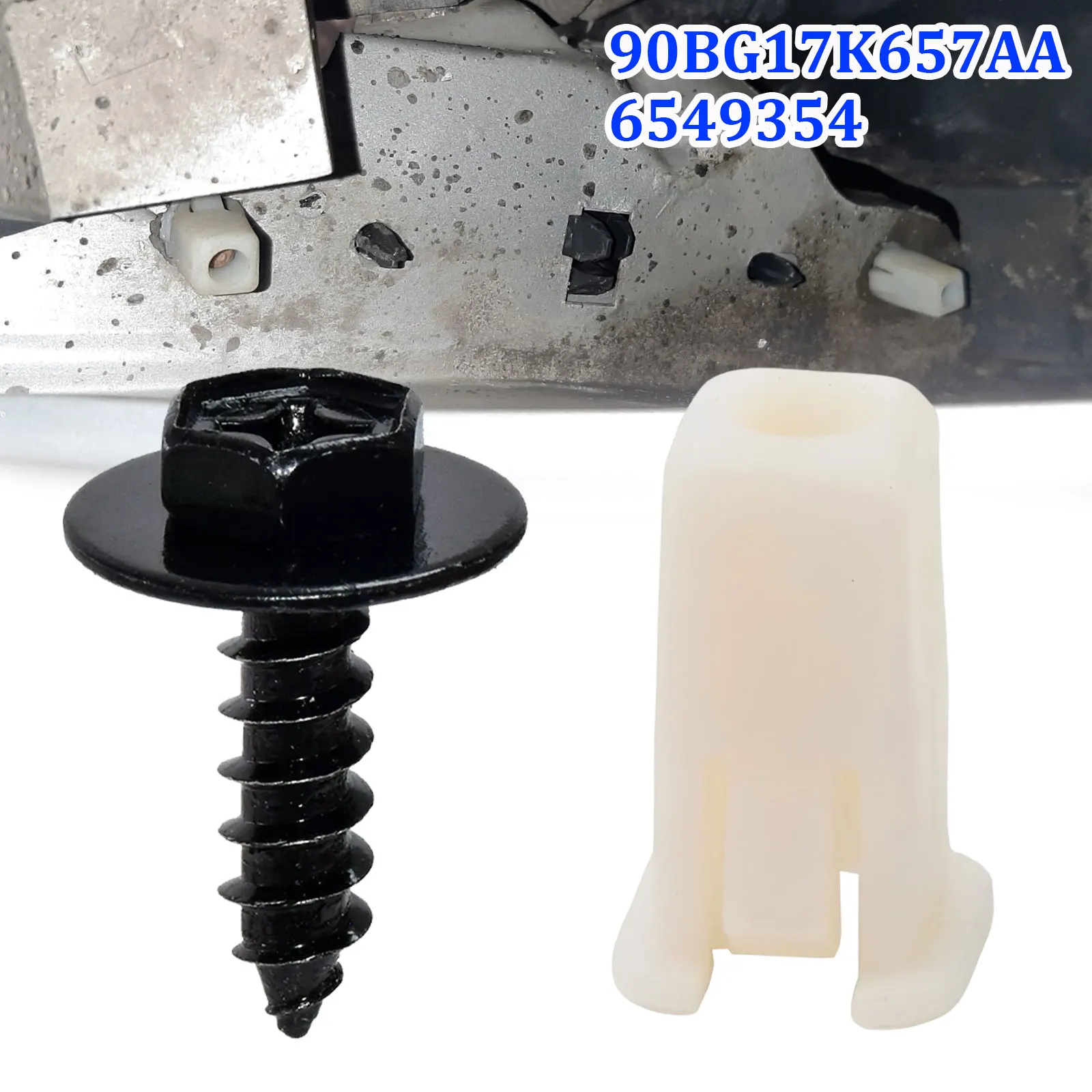 

Front Bumper Wing Clips Grommet Expanding Nut & Screws 90BG17K657AA 6549354 for Ford Fusion Focus Fiesta C-Max Tourneo Connect