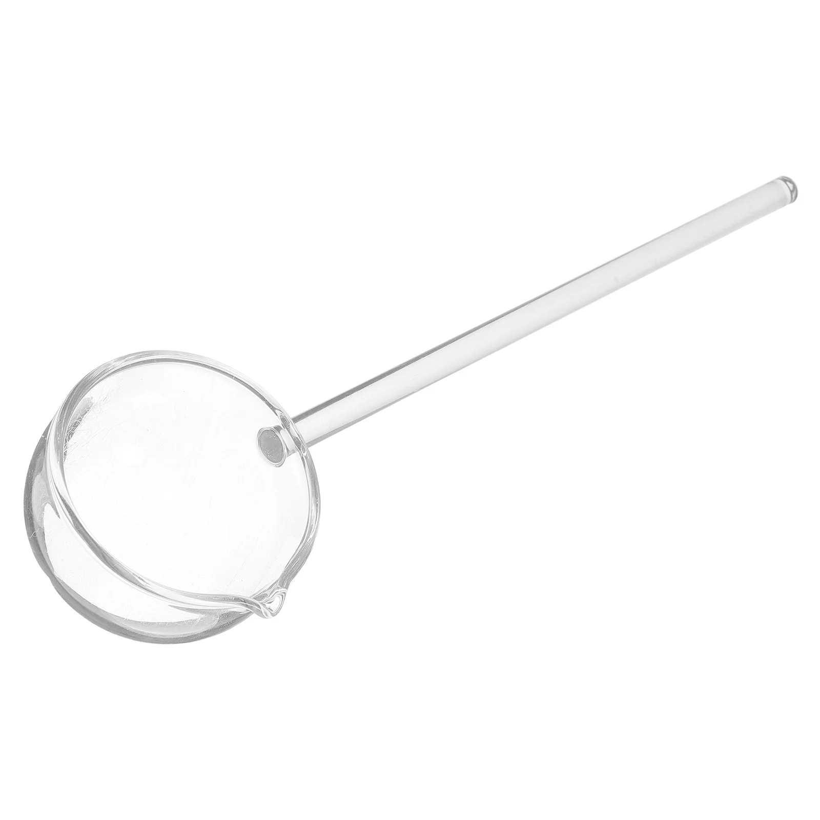 

Long Handled Glass Spoon Transparent Creative Coffee Milk Tea Dessert Glass Spoon Serving Ladle Soup Spoon