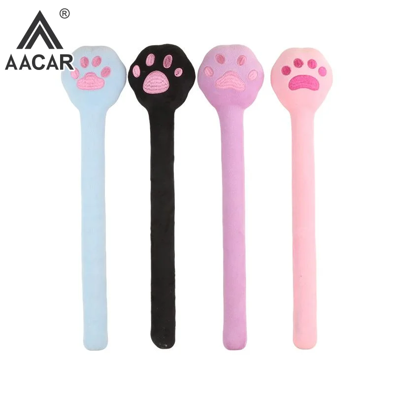 1Pcs Cat Claw Shaped Cute Soft Massage Hammer Neck Shoulder Back Leg Relaxation Multi-functional Long Handle Elastic Massager