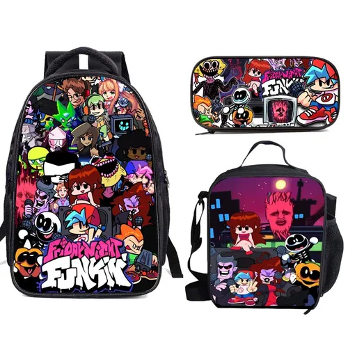 Imagen 1 del producto Mochila Friday Night Funkin, paquete de tres, estuche para lápices, mochila Friday Night Funkin