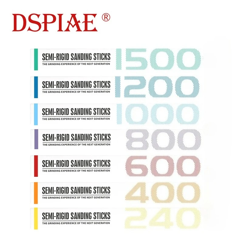 DSPIAE MSS-240-1500 Semi-rigid Sanding Sticks 3PCS/Box Reusable Polishing Rod Plastic Model Grinding Tools Hobby DIY Making Tool