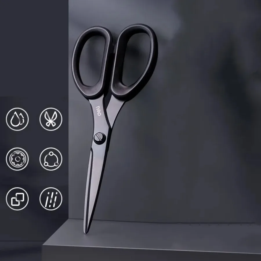 

Extra Sharp Black-Bladed Scissors Multi-Purpose Shears For Fabric Leather Home and Office Art and School Household 's Scissors