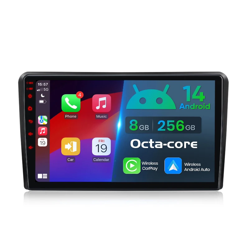 Junsun AI Draadloze CarPlay voor Apple Android 14 Auto Radio voor Benz Sprinter VW Crafter 2006 2007-2016 multimedia Navi Stereo - afbeelding 2