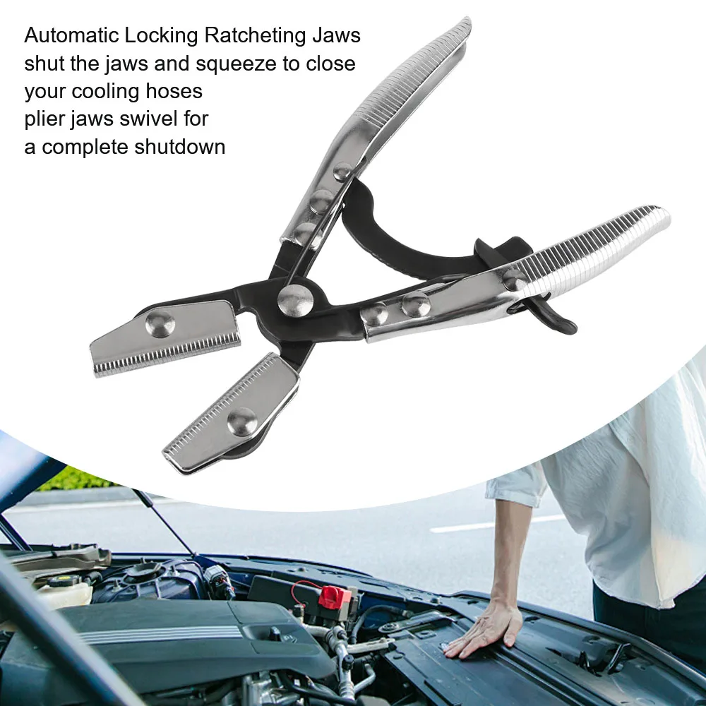 Automatic Locking Length Universal Flat Mouth Oil Pipe Sealing Pliers Car Repair Tool 3Pcs 8/10/12 Inch Hose Pinch Off Pliers