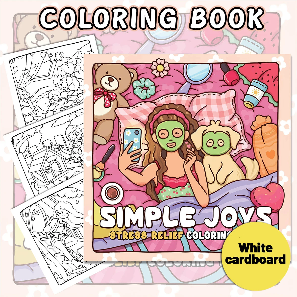 Libri da colorare con getti semplici, scene vivaci, colorazione facile, per genitori in casa - Fai da te per bambini, rilassarsi, sbloccare, aumentare la creatività