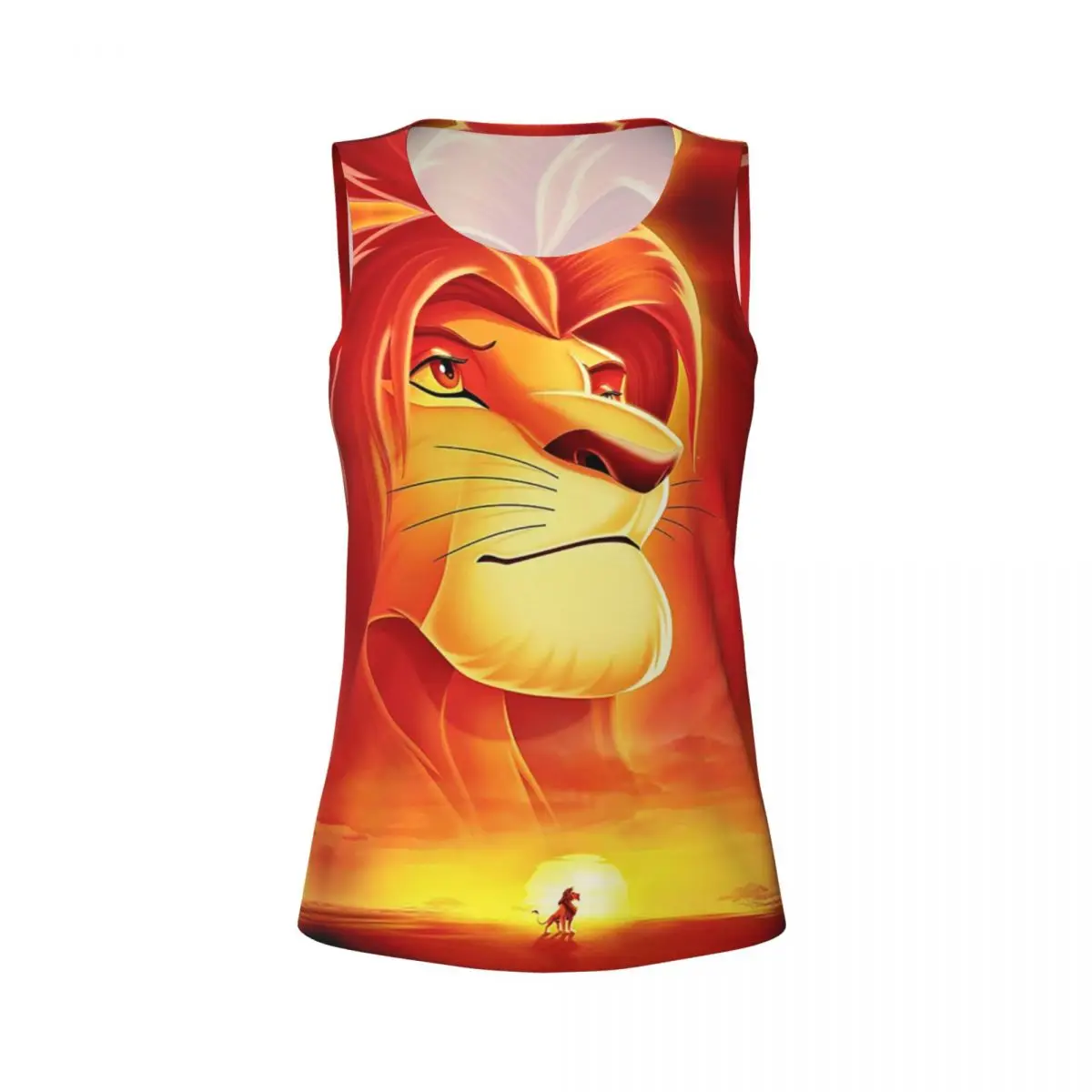 Custom The Lion King Movie Yoga Tank Tops for Women Workout Gym Sports Shirt