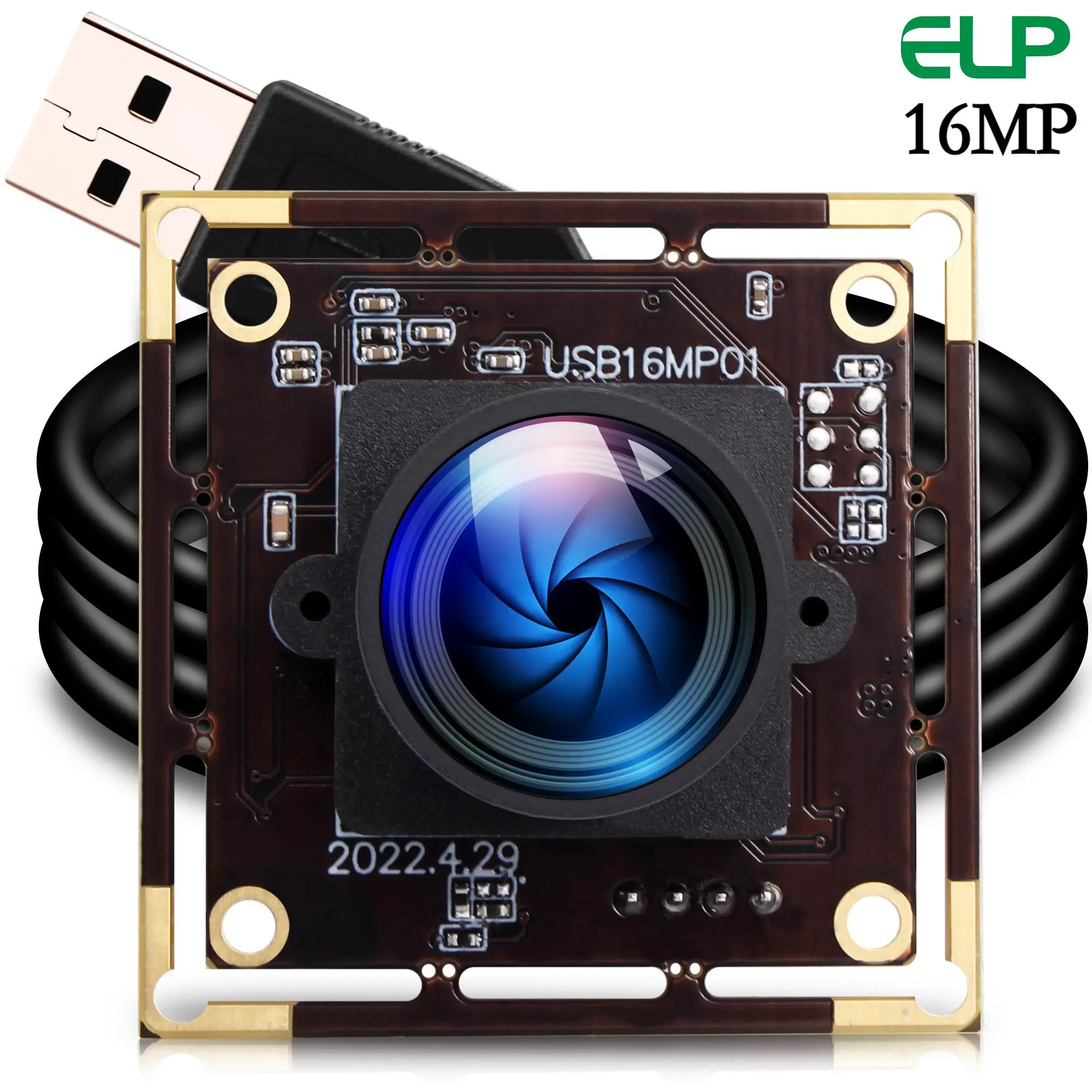 16MP IMX298 Manual Fixed Focus Wide Angle 118 Degree USB Camera Module 16 Megapixel Webcam for Windows Android Linux Mac