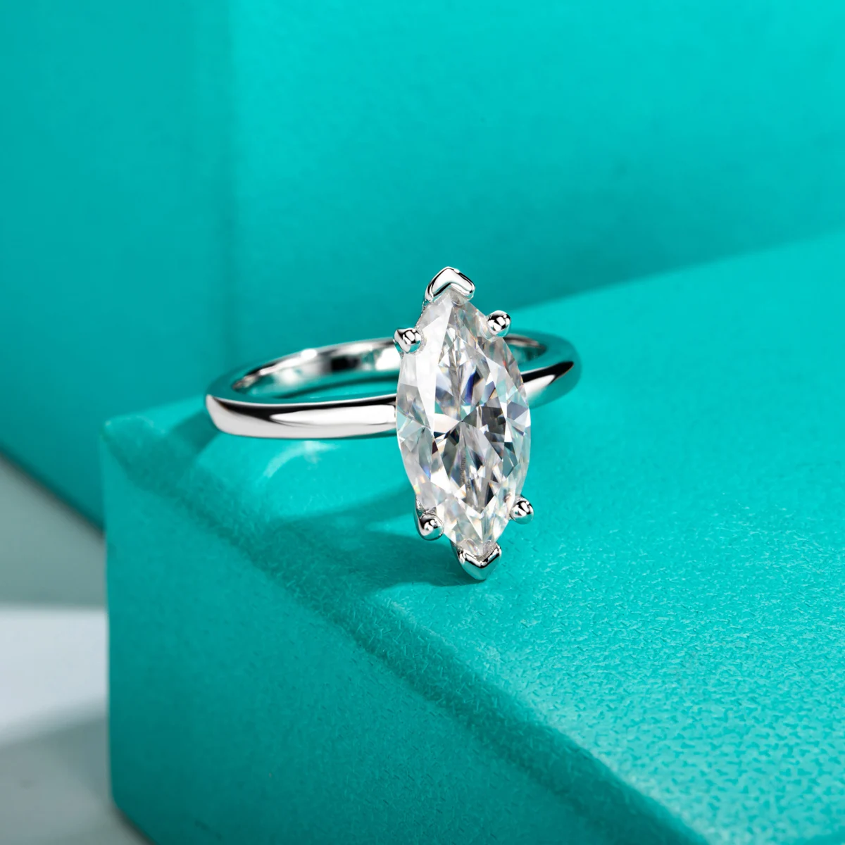 AnuJewel 3ct D Color Marquise Cut Moissanite Engagement Wedding Ring 925 Sterling Silver Rings For Women Gift Jewelry Wholesale