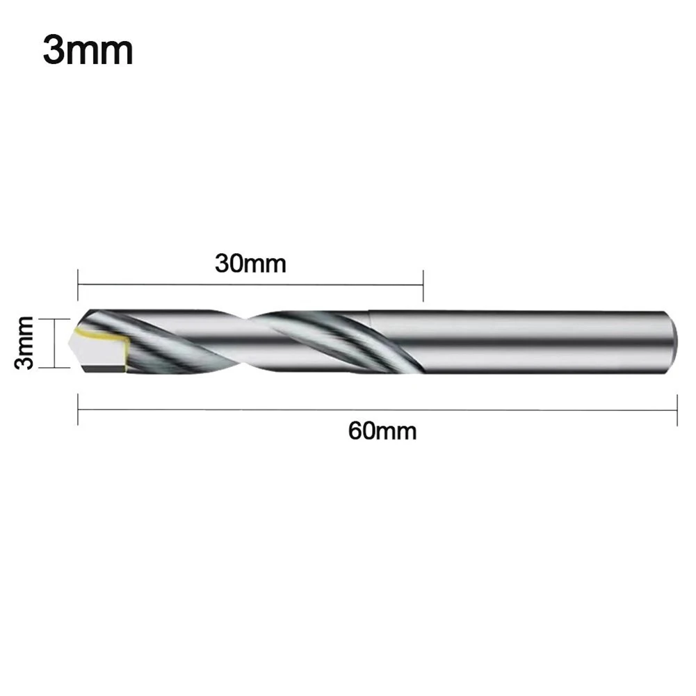 Spiral Groove Drill Carbide Drill Bits DIY Projects High Hardness Precision Drilling Round Handle Smooth Chip Removal