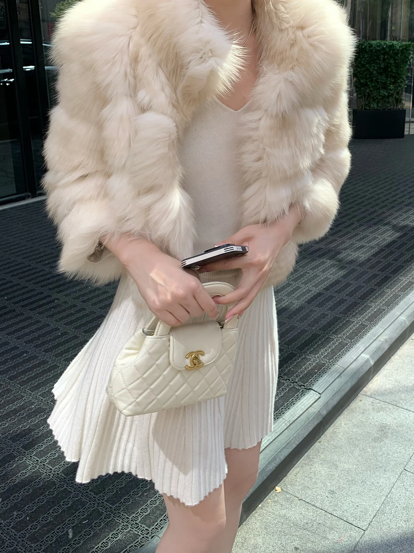 

Женская вязаная шерстяная юбка Cchen Neapolitan Melody с высокой талией, универсальная плиссированная юбка А-силуэта для женщин