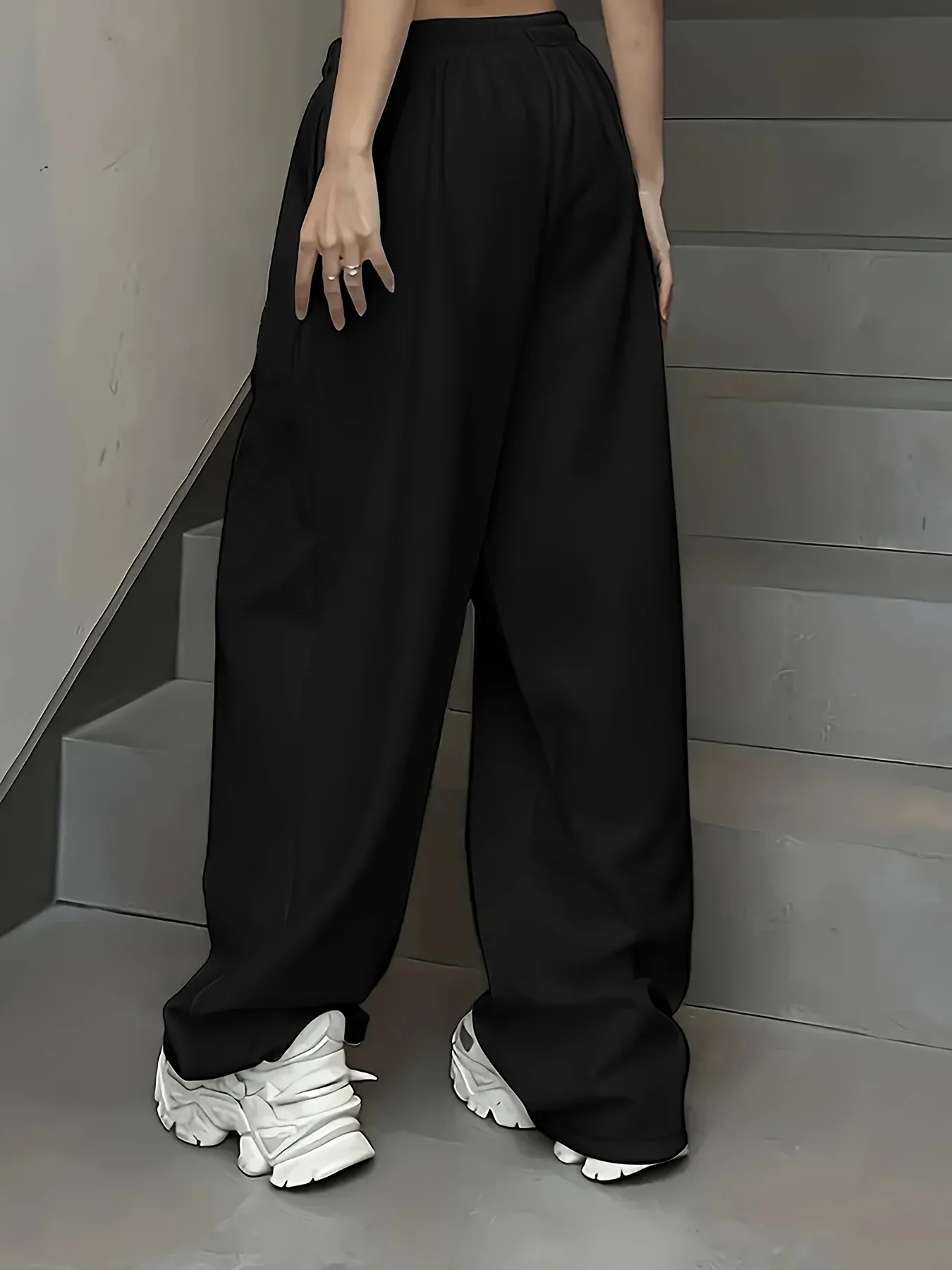 Wide-Leg Casual Pants Print Design Daily Street Style Sporty Wear for Men Women And Kids