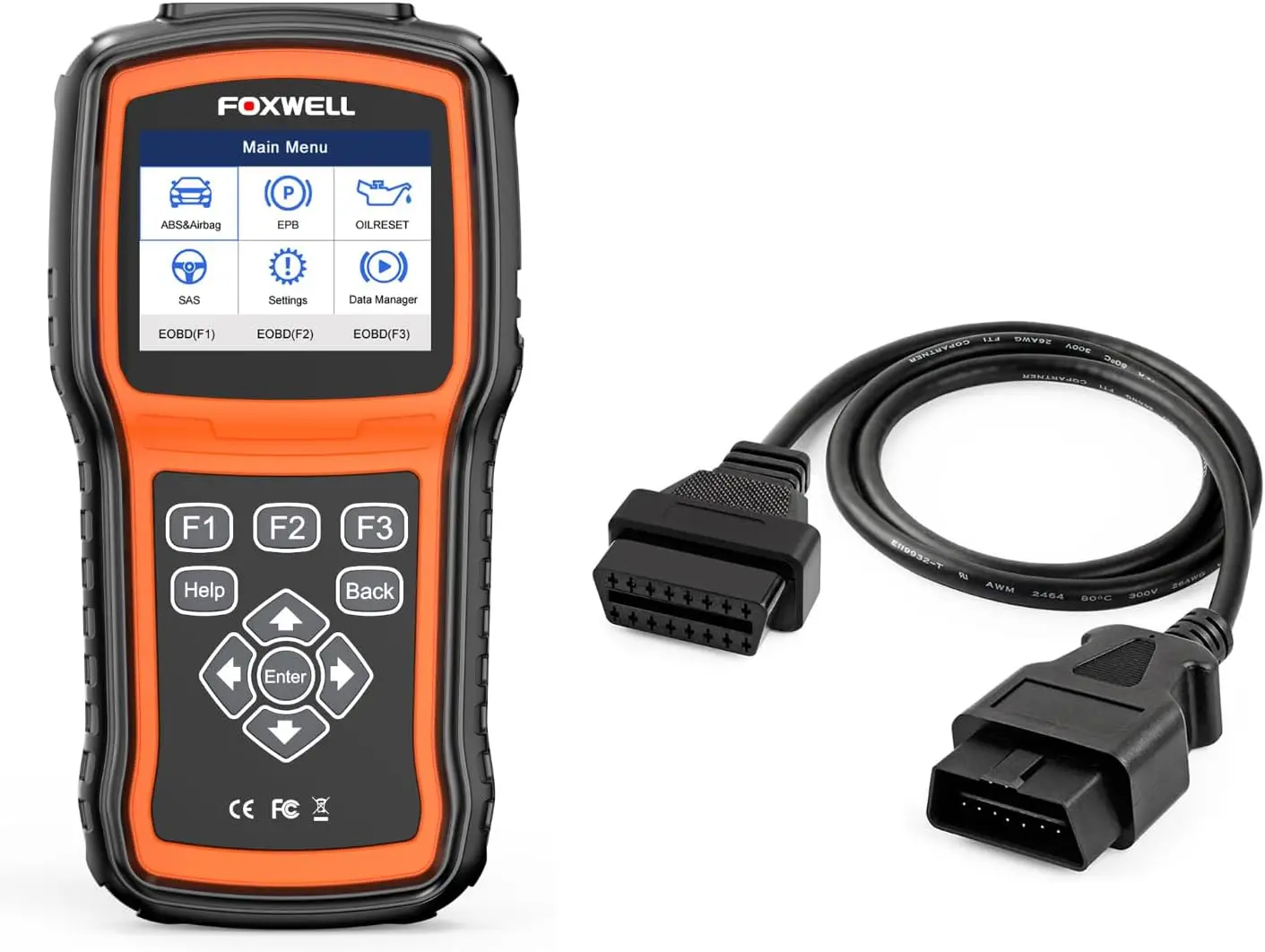 

NT630 Plus OBD2 Scanner with 16Pin Adapter, ABS SRS Code Reader, Airbag/Oil/EPB Reset, Active Test