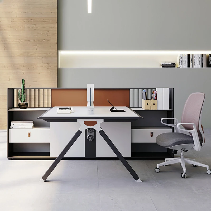 Staff desk modern minimalist workstation staff screen four-person financial card partition clerk office desk and chair