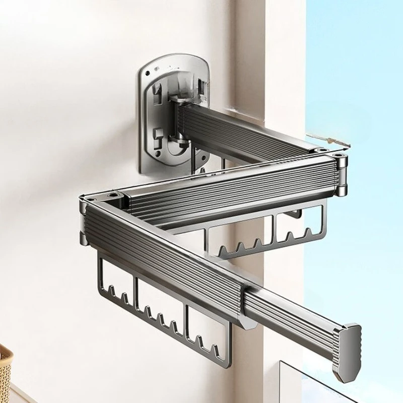 

Clothes dryings racks foldings walls hangings balcony telescopic clothes drying rod indoor drying rack cool clothes dryings